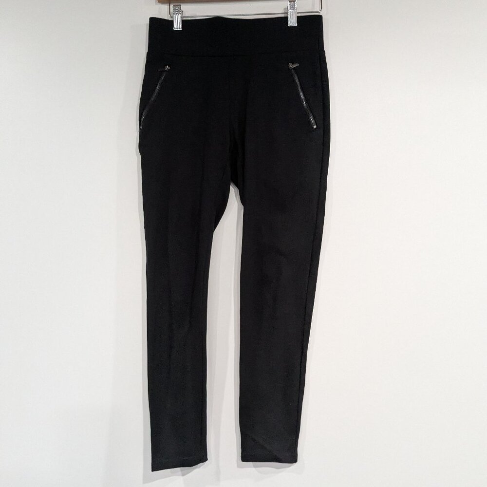 Ann Taylor Stretch Legging Pants with Zipper Pockets Black Size Small